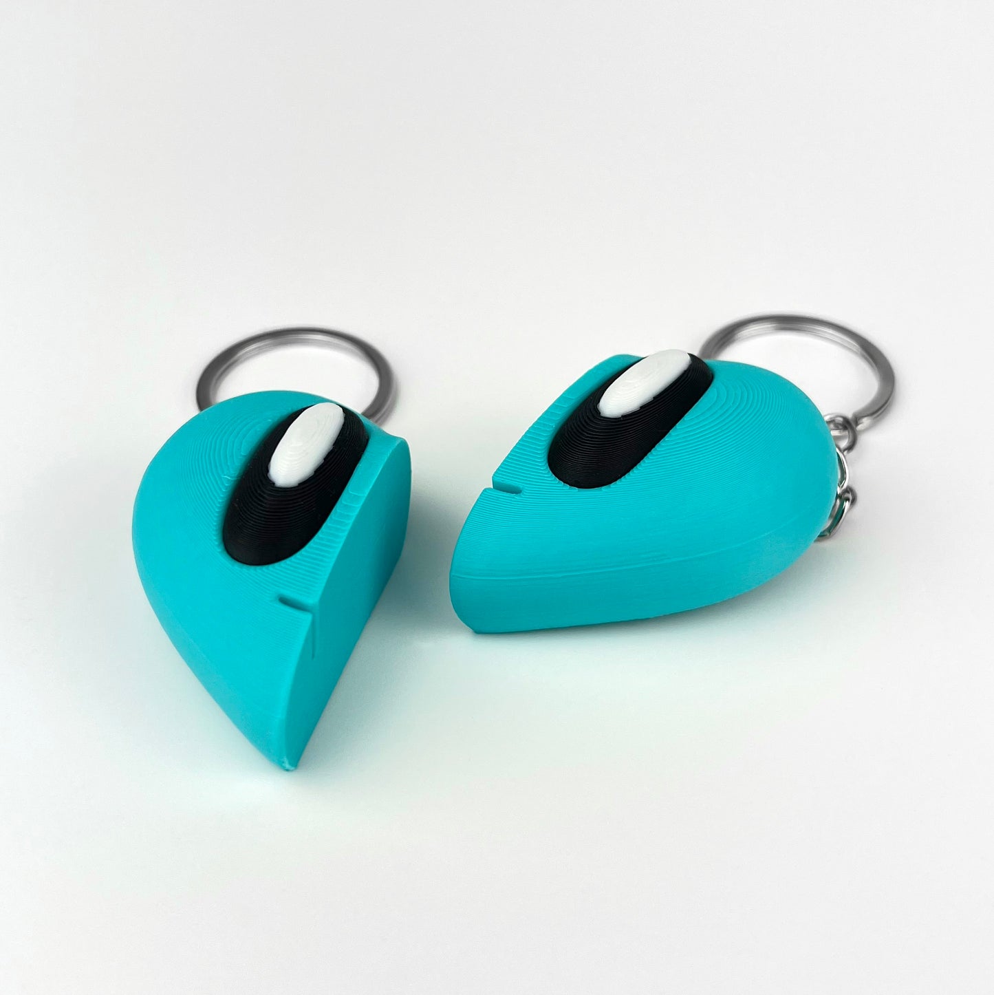 Set Brelocuri Inima Valentine's Day / Ziua Indragostitilor cu Magnet, 3D, Albastru
