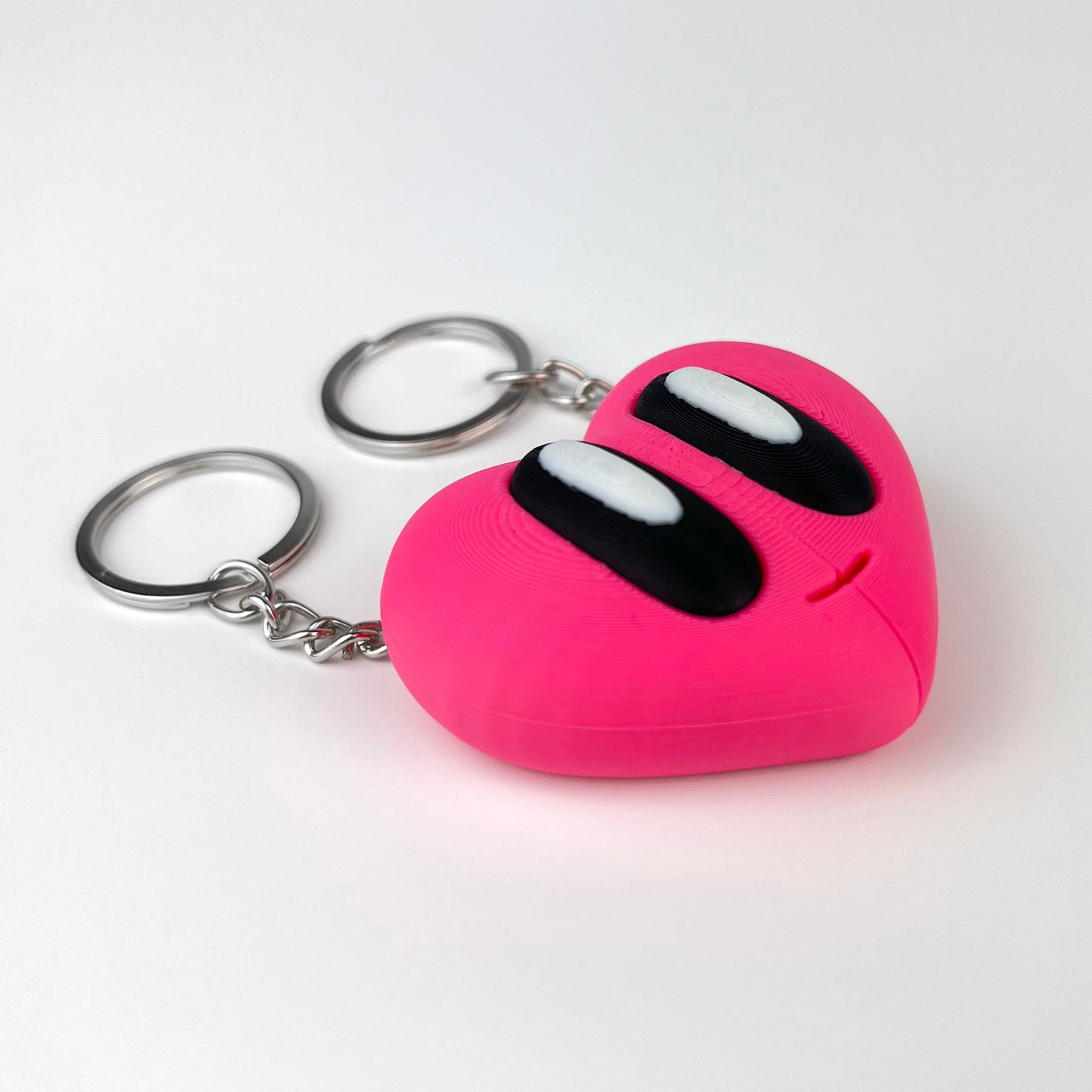 Set Brelocuri Inima Valentine's Day / Ziua Indragostitilor cu Magnet, 3D, Roz