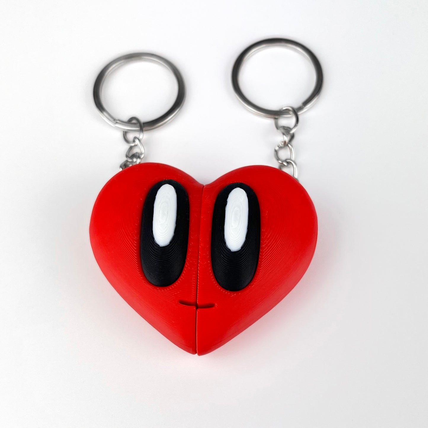 Set Brelocuri Inima Valentine's Day / Ziua Indragostitilor cu Magnet, 3D, Rosu