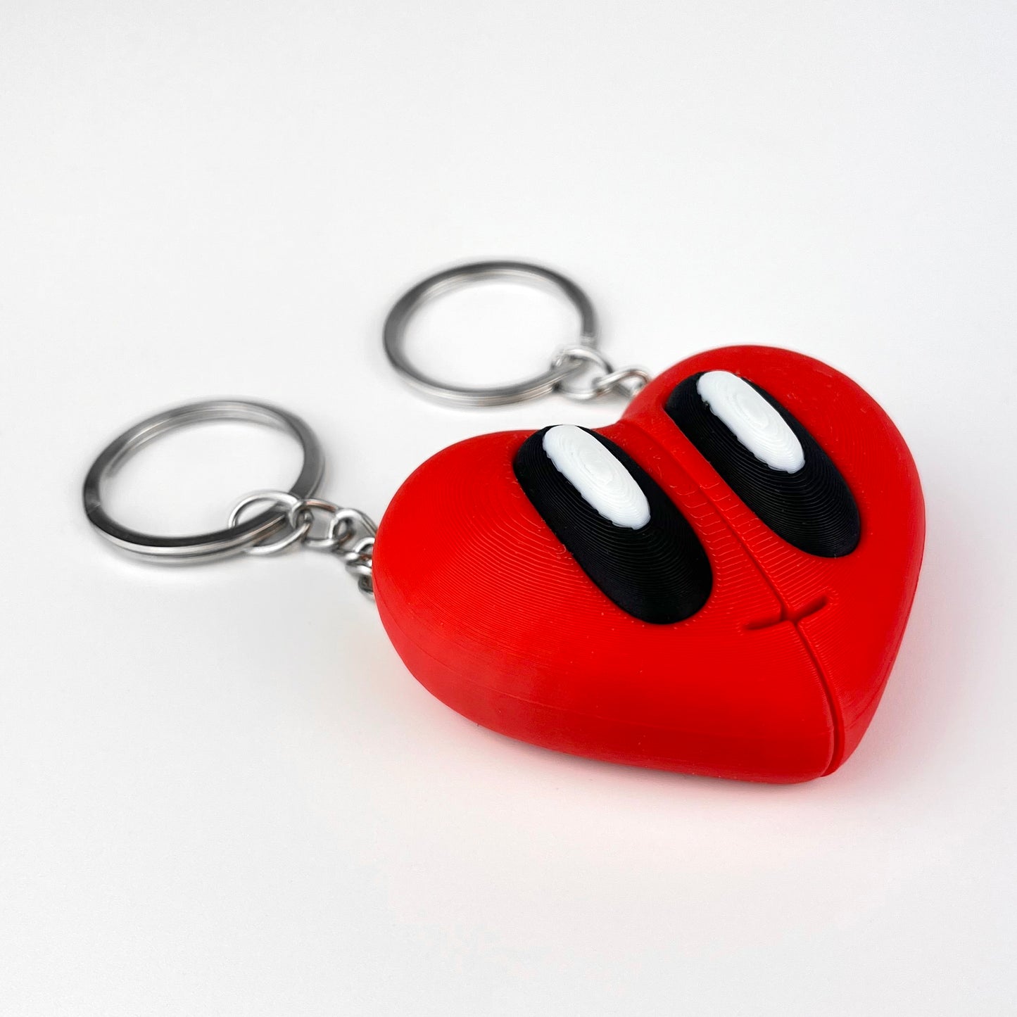 Set Brelocuri Inima Valentine's Day / Ziua Indragostitilor cu Magnet, 3D, Rosu