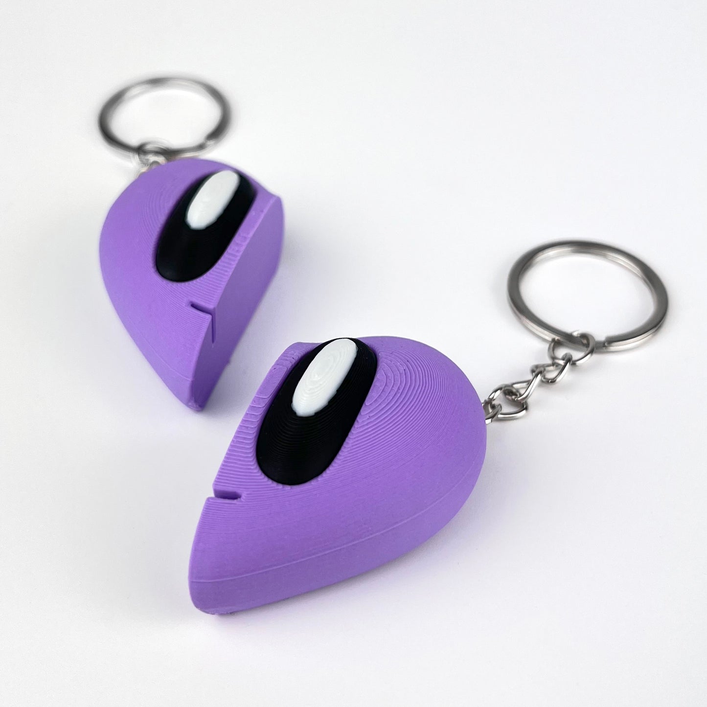 Set Brelocuri Inima Valentine's Day / Ziua Indragostitilor cu Magnet, 3D, Mov