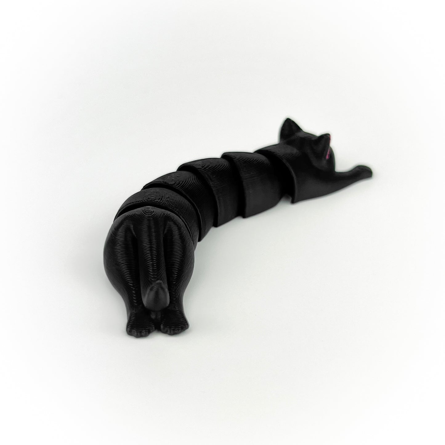 Figurina Pisica Neagra - Yin 3D, Flexibil, 10cm