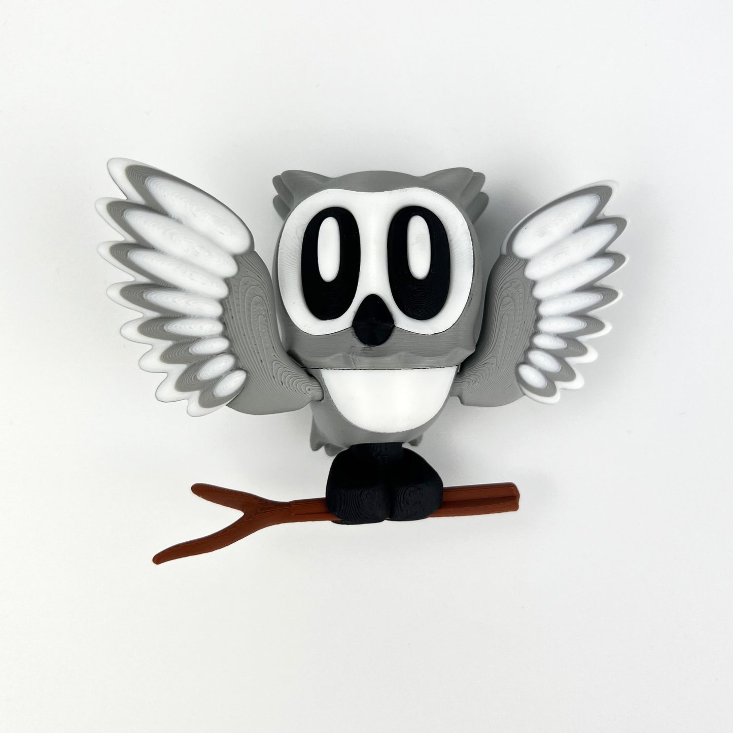 Set Figurine Bufnita Hedwig – Harry Potter 3D, cu Buturuga Magnetica Frigider, Crenguta si Soarece – Set Decorativ