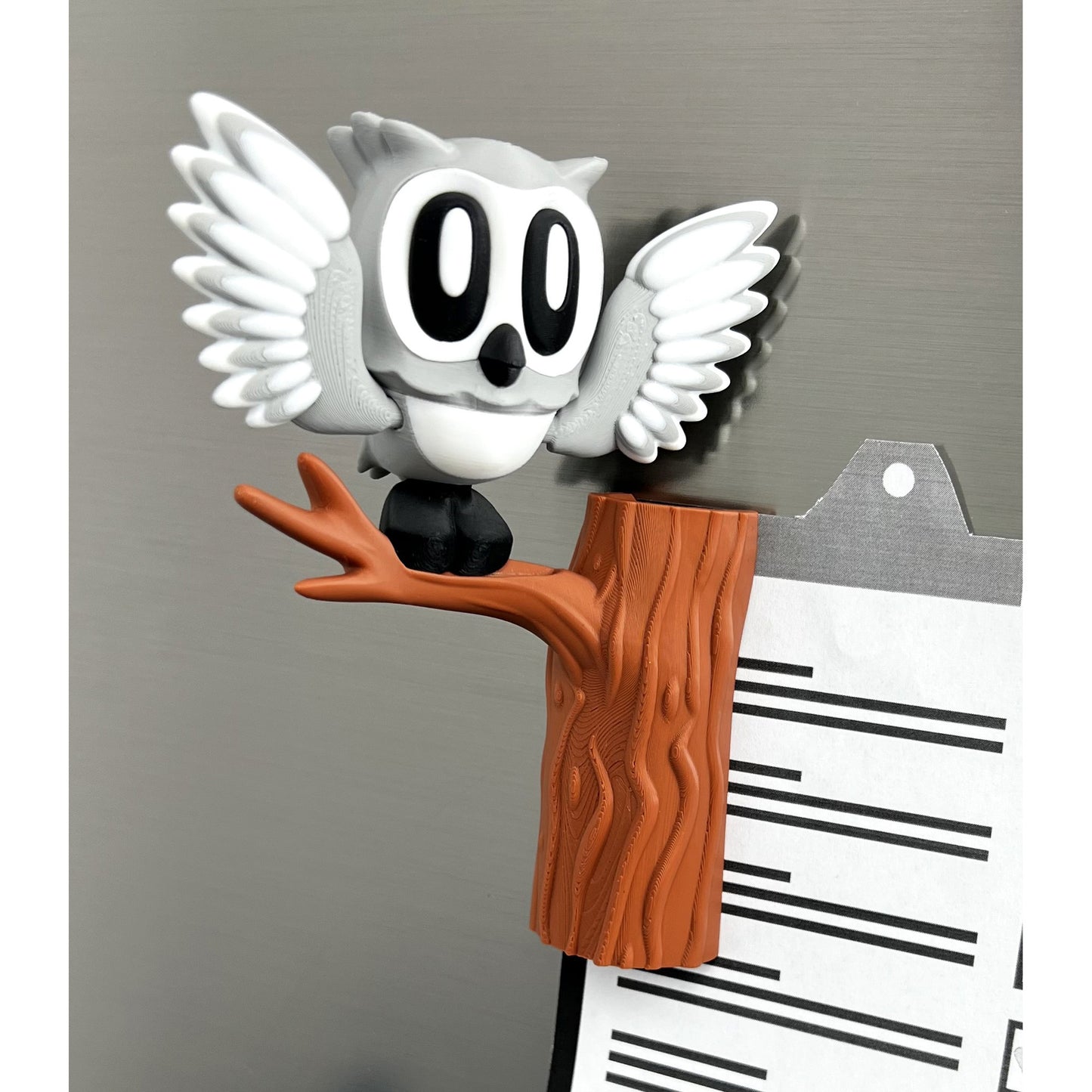 Set Figurine Bufnita Hedwig – Harry Potter 3D, cu Buturuga Magnetica Frigider, Crenguta si Soarece – Set Decorativ