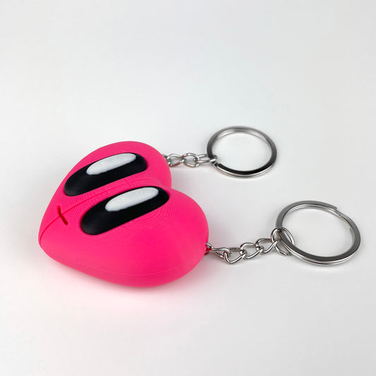 Set Brelocuri Inima Valentine's Day / Ziua Indragostitilor cu Magnet, 3D, Roz