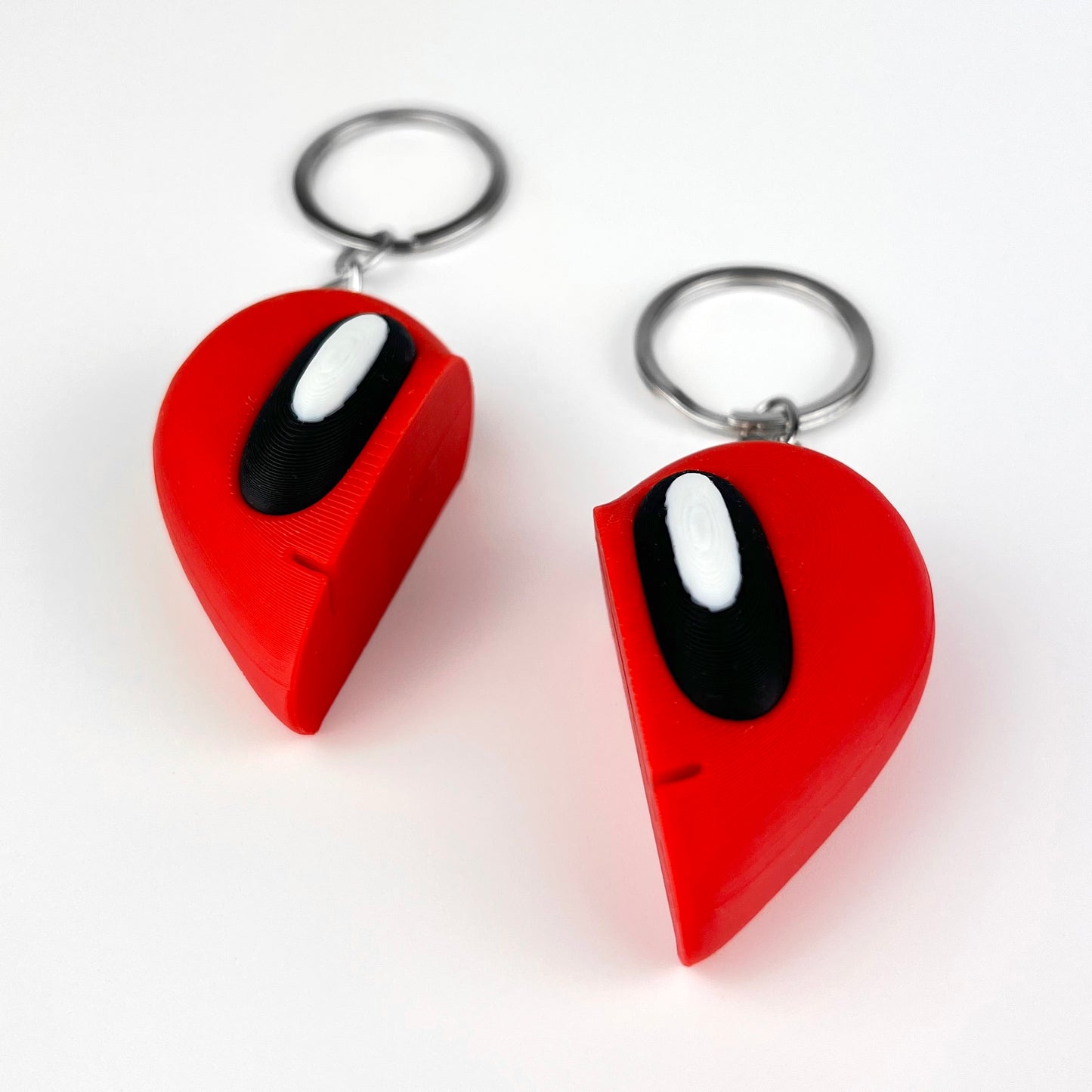 Set Brelocuri Inima Valentine's Day / Ziua Indragostitilor cu Magnet, 3D, Rosu