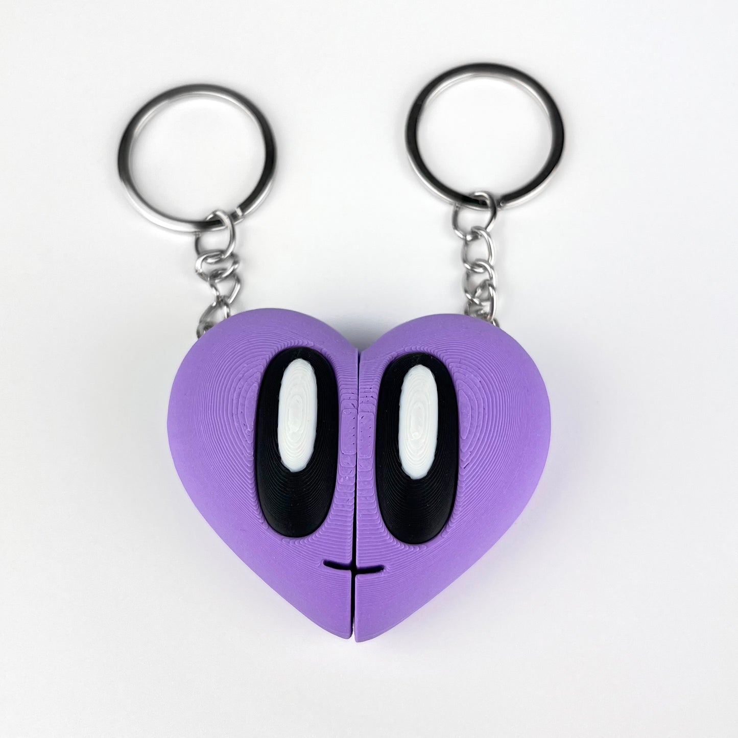 Set Brelocuri Inima Valentine's Day / Ziua Indragostitilor cu Magnet, 3D, Mov