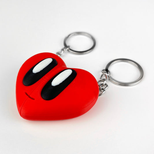 Set Brelocuri Inima Valentine's Day / Ziua Indragostitilor cu Magnet, 3D, Rosu
