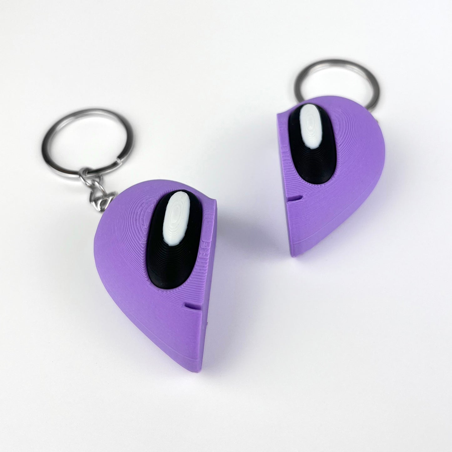 Set Brelocuri Inima Valentine's Day / Ziua Indragostitilor cu Magnet, 3D, Mov