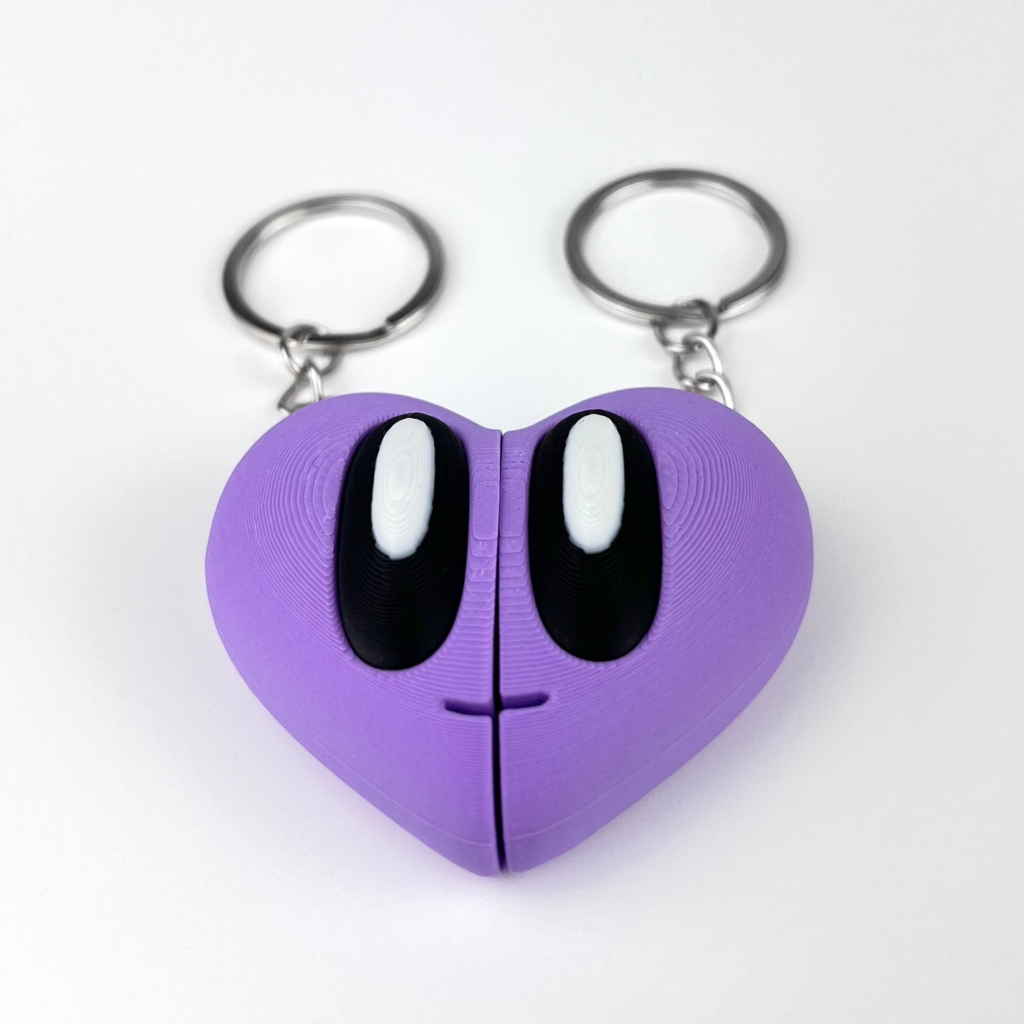 Set Brelocuri Inima Valentine's Day / Ziua Indragostitilor cu Magnet, 3D, Mov
