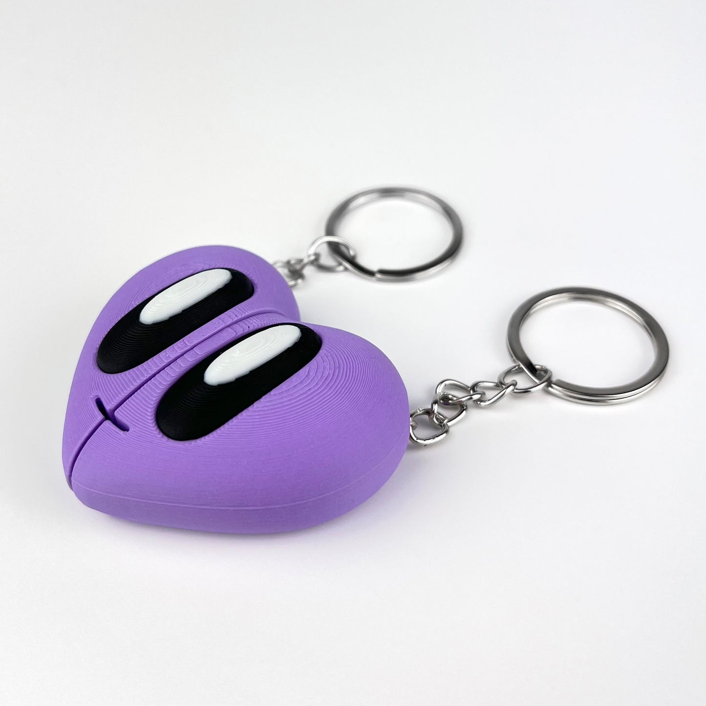 Set Brelocuri Inima Valentine's Day / Ziua Indragostitilor cu Magnet, 3D, Mov