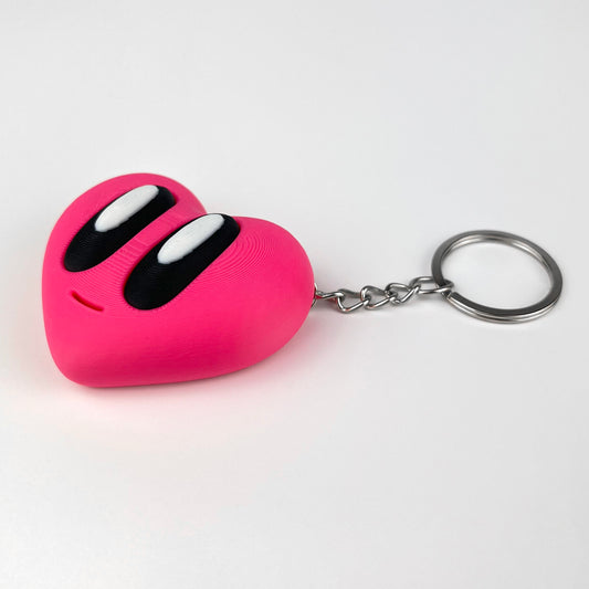Breloc Inima Valentine's Day / Ziua Indragostitilor, 3D, Roz