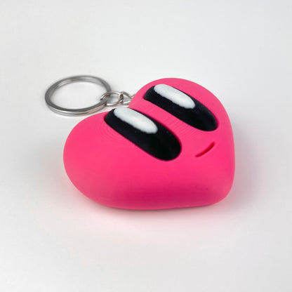 Breloc Inima Valentine's Day / Ziua Indragostitilor, 3D, Roz