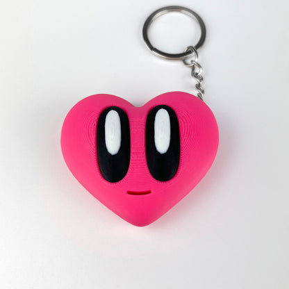 Breloc Inima Valentine's Day / Ziua Indragostitilor, 3D, Roz