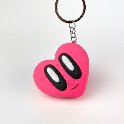 Breloc Inima Valentine's Day / Ziua Indragostitilor, 3D, Roz
