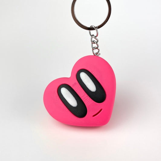 Breloc Inima Valentine's Day / Ziua Indragostitilor, 3D, Roz