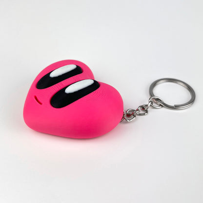 Breloc Inima Valentine's Day / Ziua Indragostitilor, 3D, Roz