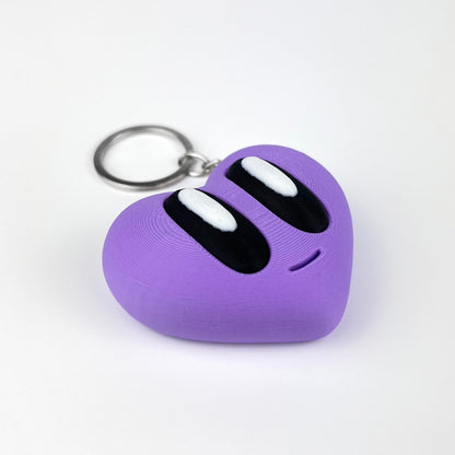 Breloc Inima Valentine's Day / Ziua Indragostitilor, 3D, Mov