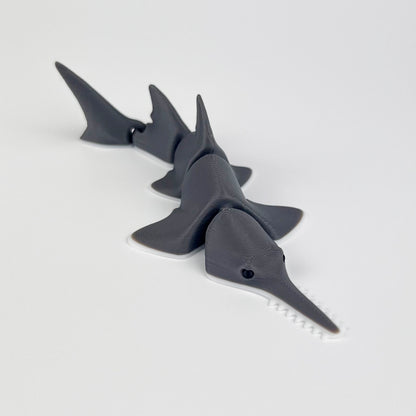Figurina Peste Fierastrau / Sawfish 3D, Flexibil, 10cm