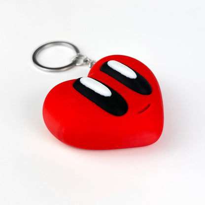 Breloc Inima Valentine's Day / Ziua Indragostitilor, 3D, Rosu
