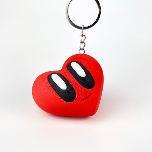 Breloc Inima Valentine's Day / Ziua Indragostitilor, 3D, Rosu