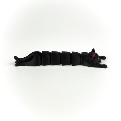 Figurina Pisica Neagra - Yin 3D, Flexibil, 10cm