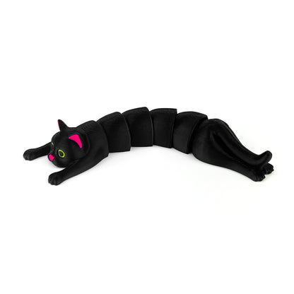 Figurina Pisica Neagra - Yin 3D, Flexibil, 10cm