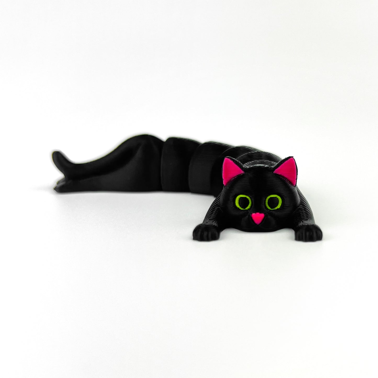 Figurina Pisica Neagra - Yin 3D, Flexibil, 10cm