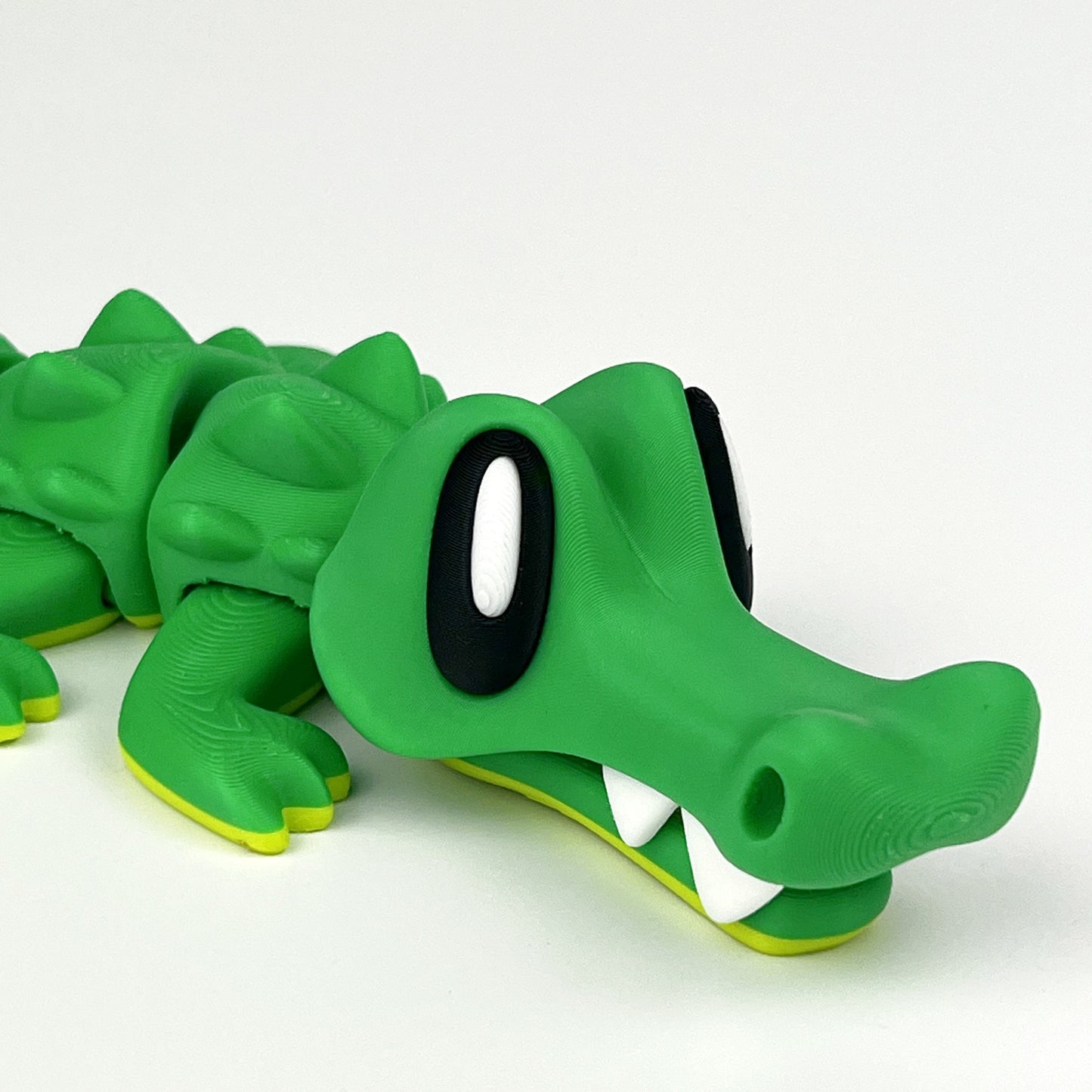Figurina Crocodil 3D, Verde, Flexibil 21Cm