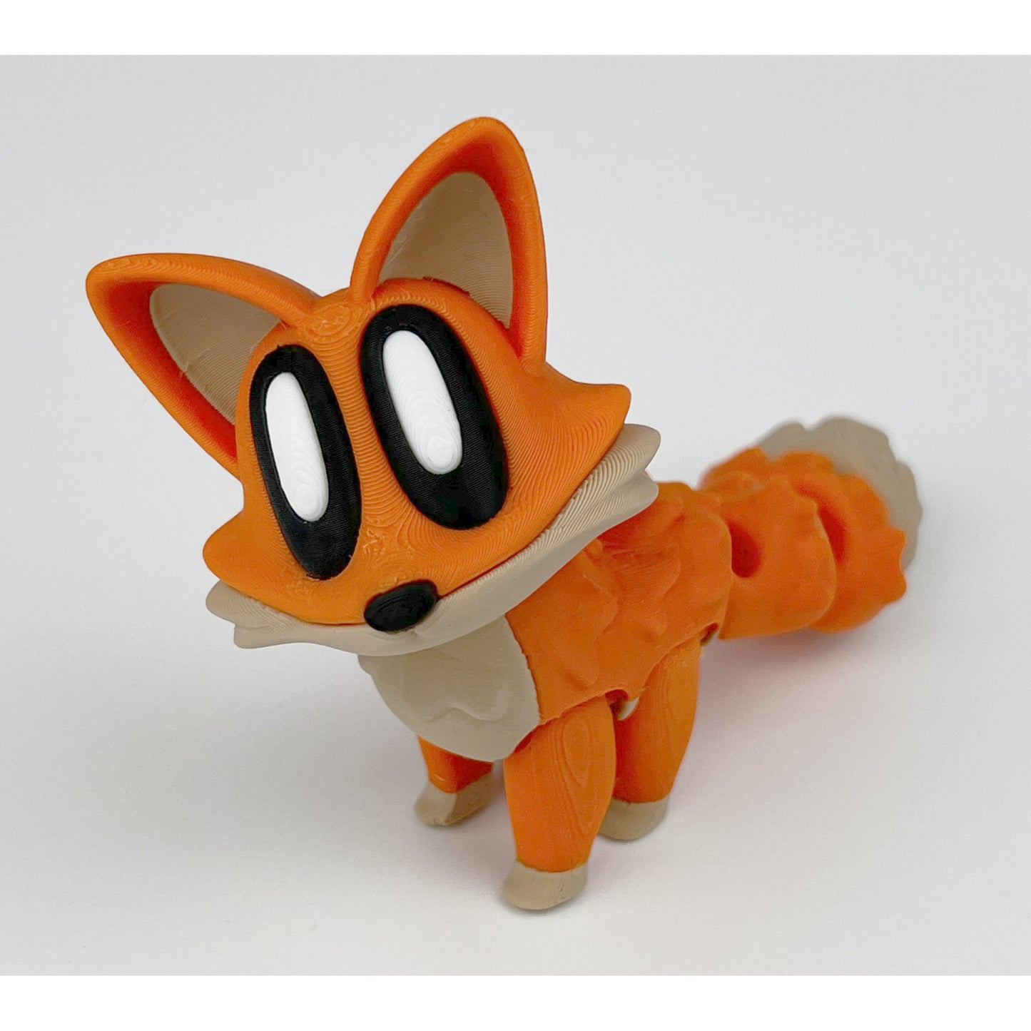 Figurina Vulpe 3D, Portocalie, Flexibil 15Cm