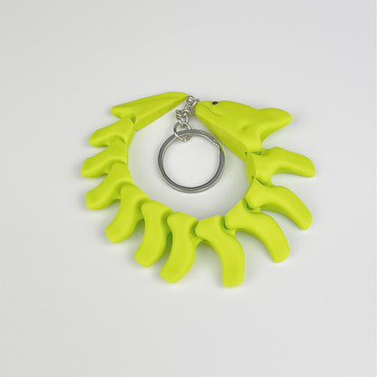 Breloc Tipar Electric 3D, Verde-Neon, Flexibil, 16cm
