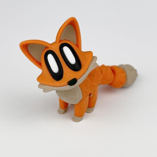 Figurina Vulpe 3D, Portocalie, Flexibil 15Cm