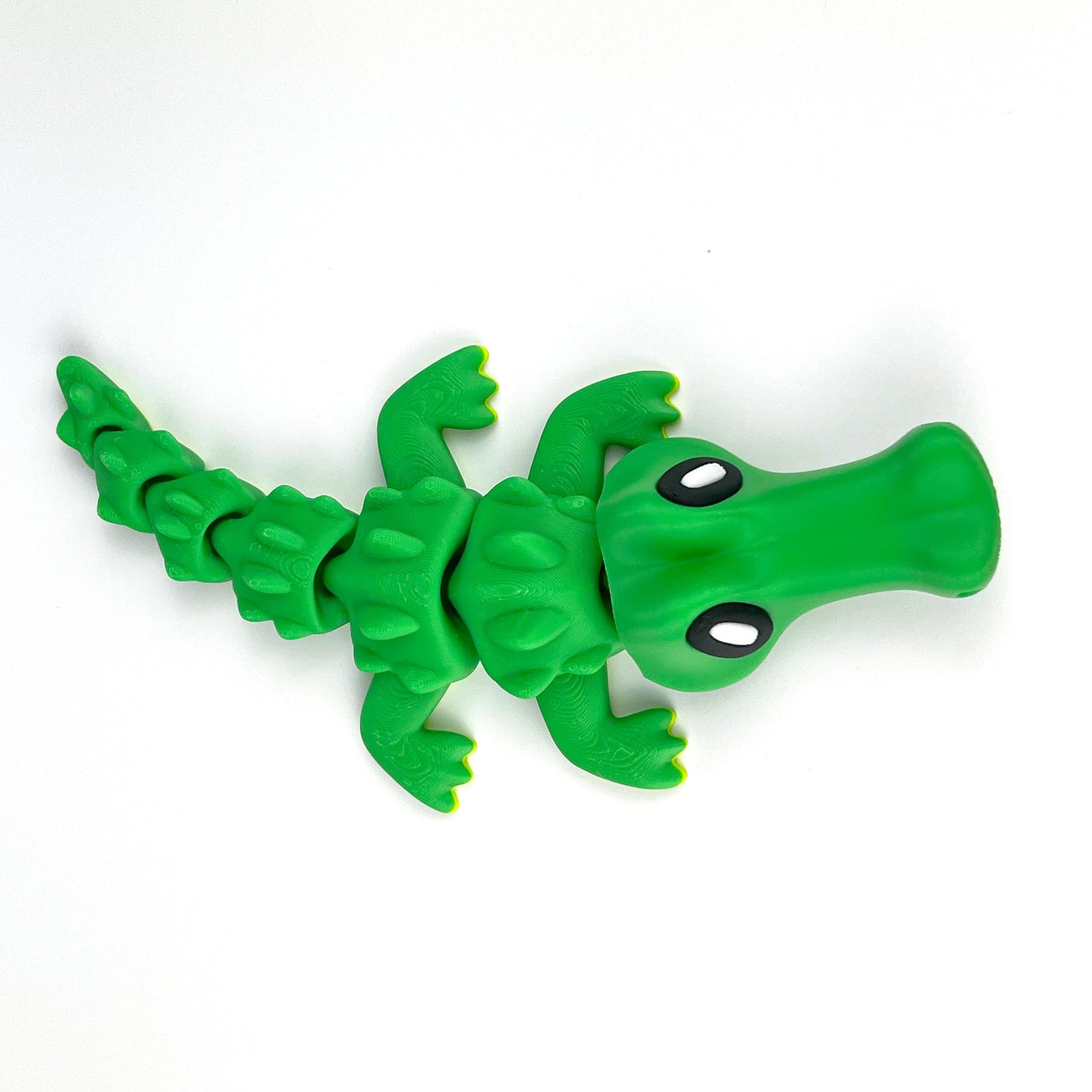 Figurina Crocodil 3D, Verde, Flexibil 21Cm