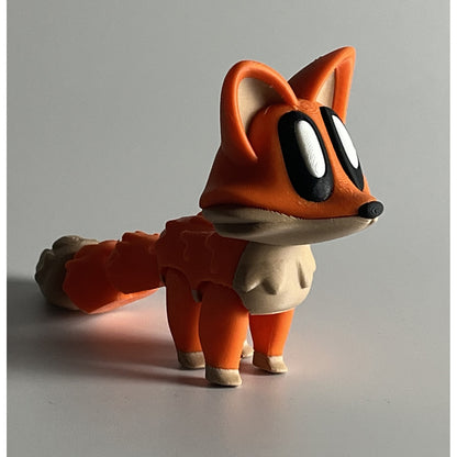 Figurina Vulpe 3D, Portocalie, Flexibil 15Cm