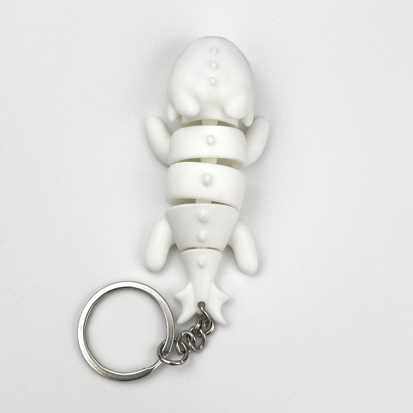 Breloc Dragon Baby Lightfury - How To Train Your Dragons 3D, Alb, Flexibil, 8cm