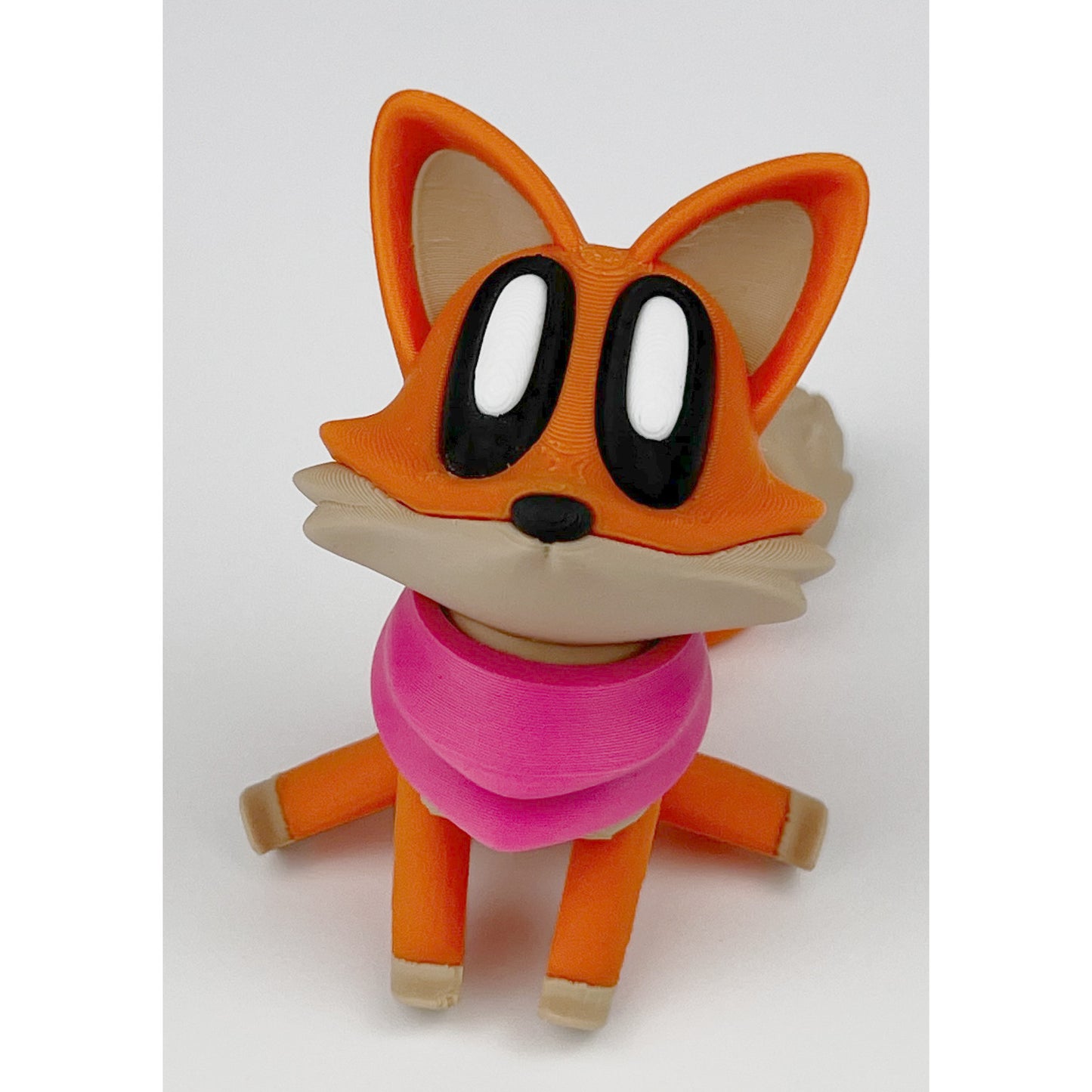 Figurina Vulpe 3D, Portocalie, Flexibil 15Cm