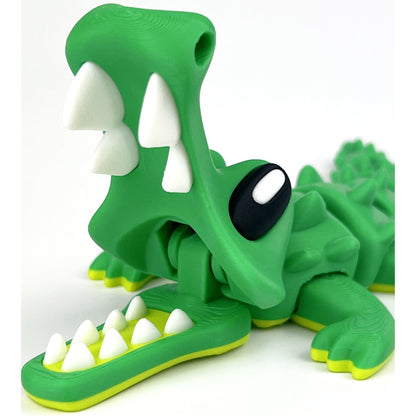 Figurina Crocodil 3D, Verde, Flexibil 21Cm