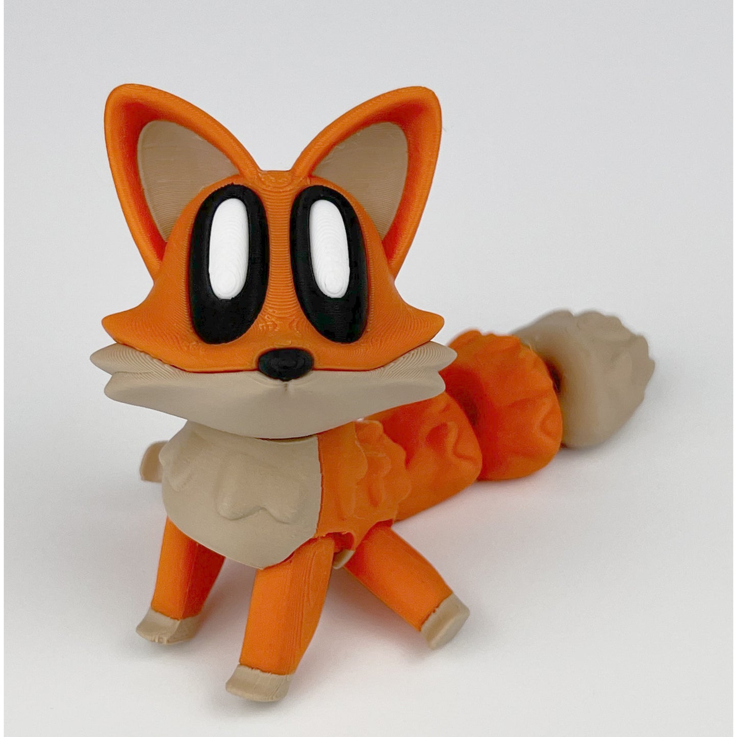 Figurina Vulpe 3D, Portocalie, Flexibil 15Cm
