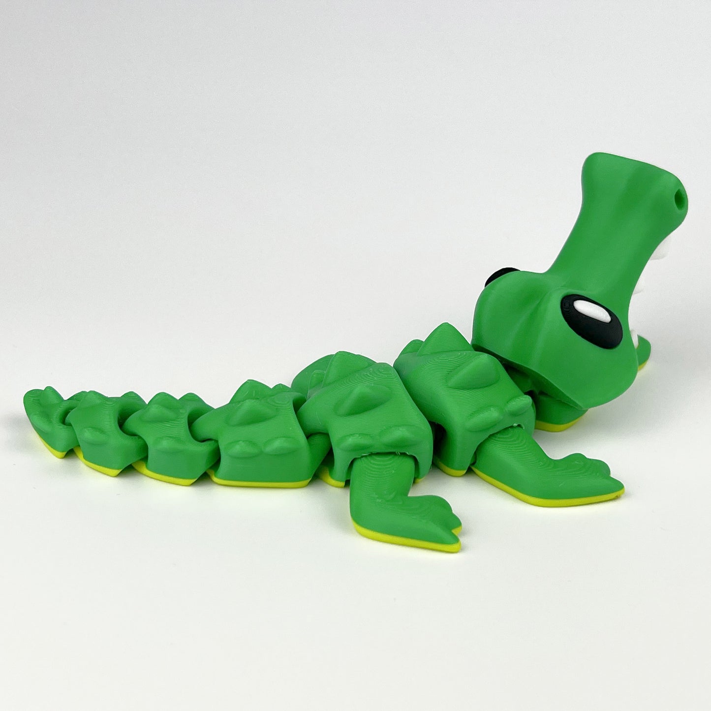 Figurina Crocodil 3D, Verde, Flexibil 21Cm