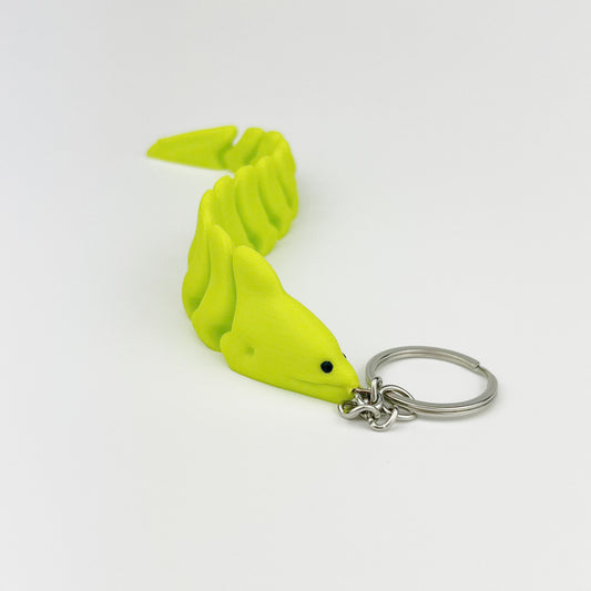 Breloc Tipar Electric 3D, Verde-Neon, Flexibil, 16cm